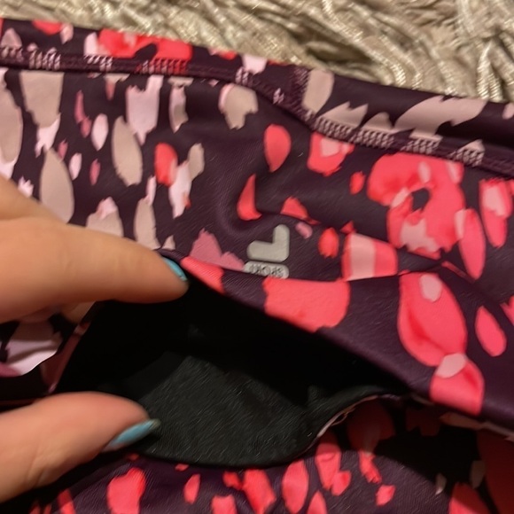 FILA High Rise Multicolor Black & Pink Leggings - Picture 5 of 9